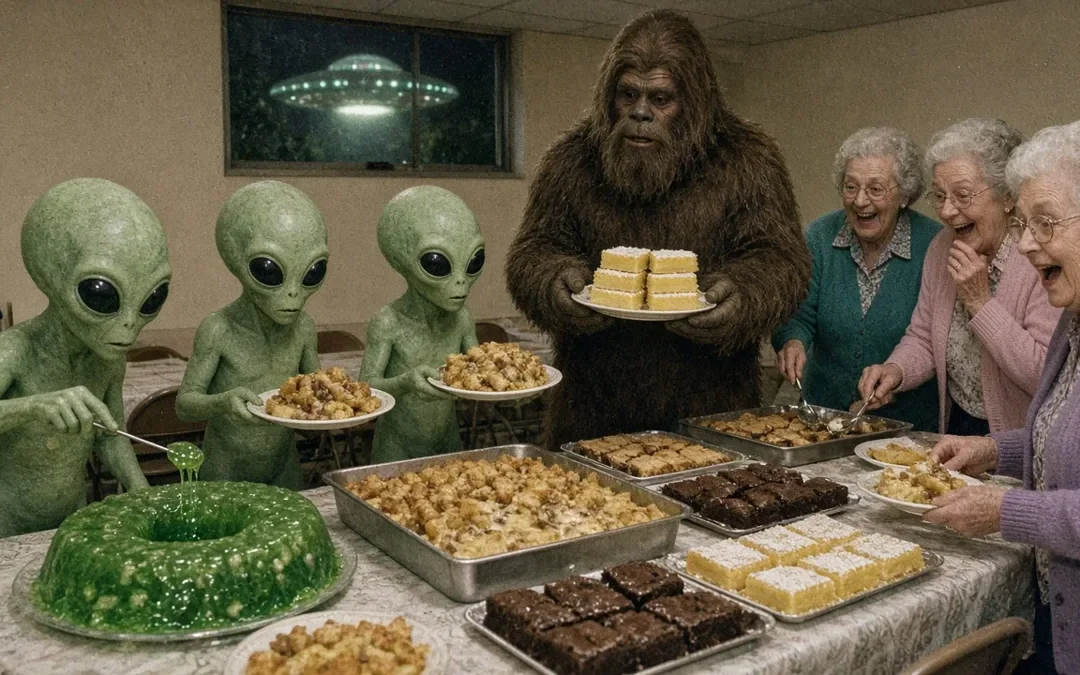 Aliens & Bigfoot Crash Brainerd Hotdish Potluck!