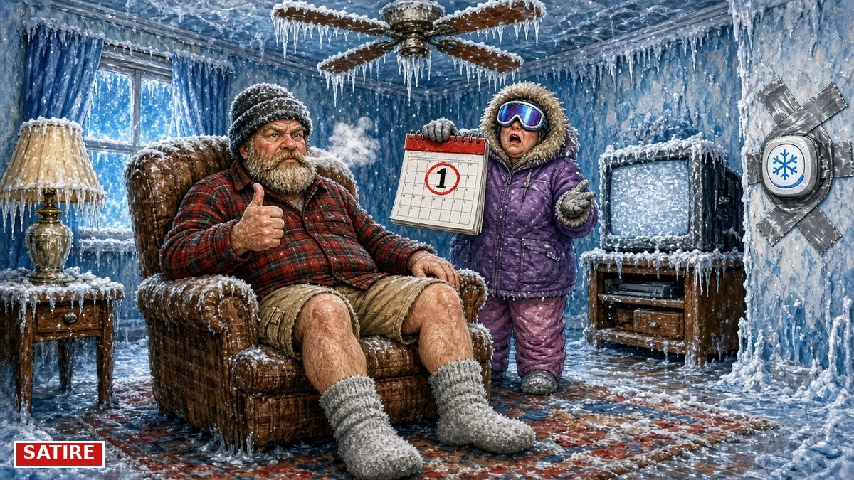 St. Cloud Man Refuses to Turn On Furnace Before November, Found Frozen to His Recliner Still Saying “It’s Not That Cold”